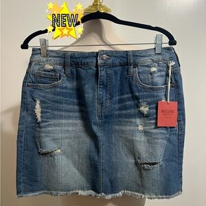 NWT. Denim Mini Skirt